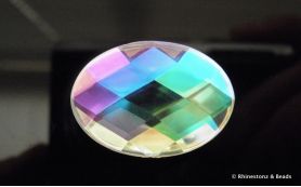 Jewel Acrylics Non-Hotfix Oval Crystal AB 25mm  